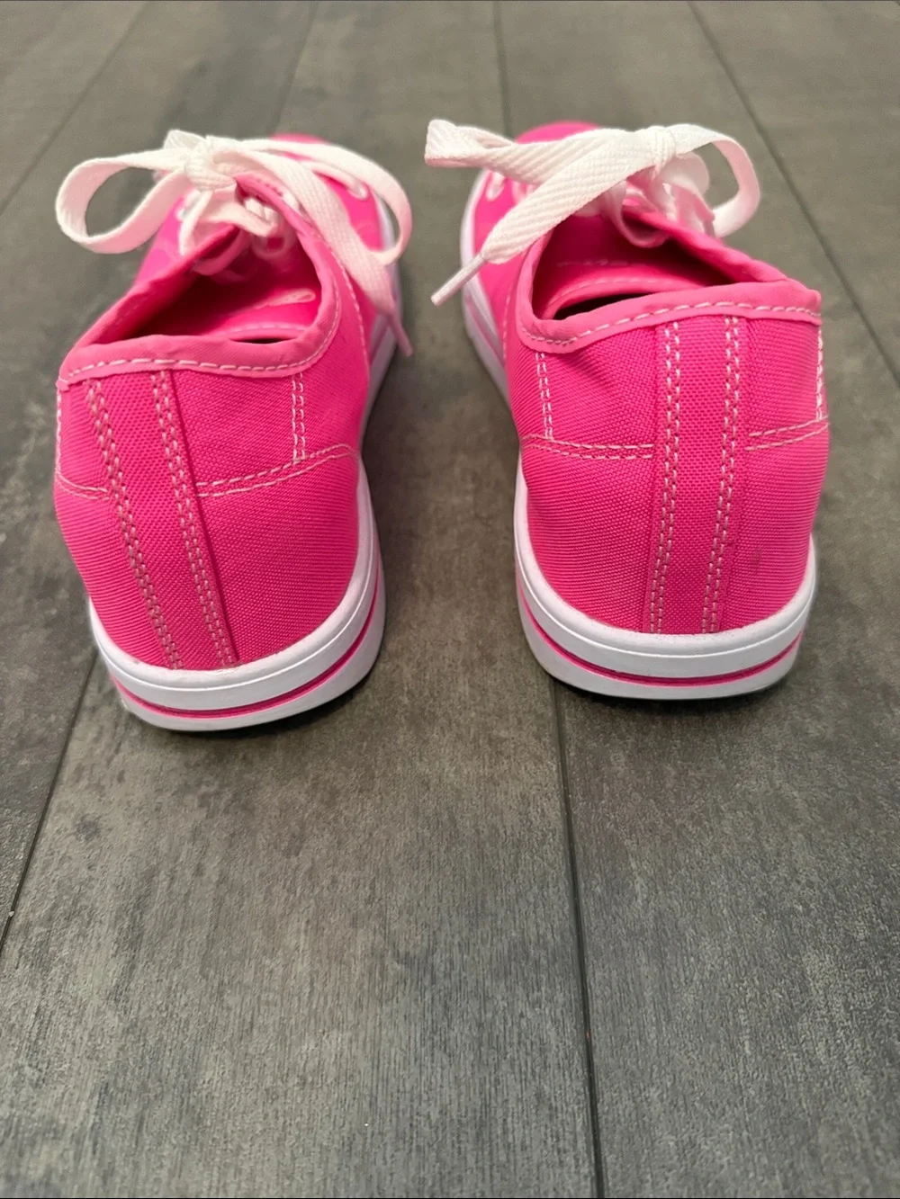 Heelys Hot Pink Canvas Lace-Up Wheeled Sneakers